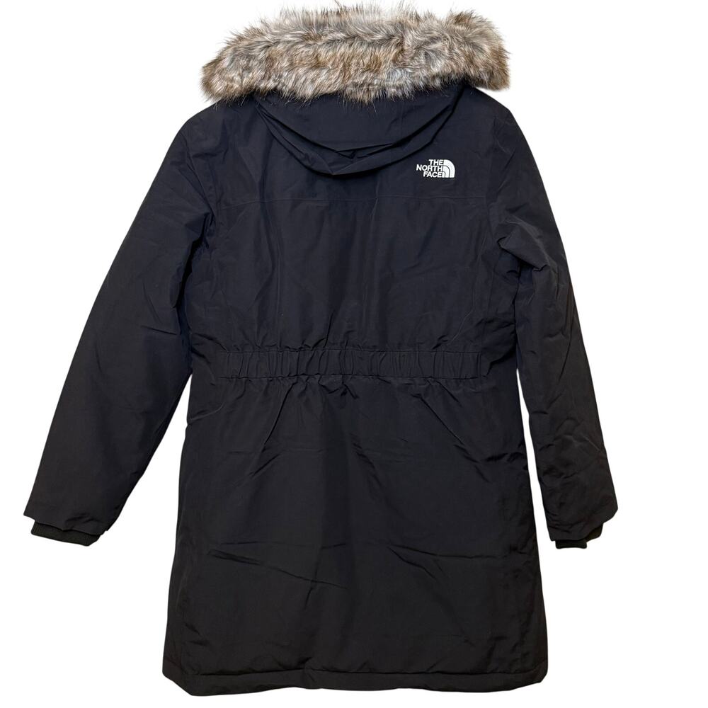 The North Face Arctic Parka 550 Down Knee Length Faux Fur Trim BLK Women’s Large - Picture 2 of 12